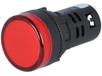 Lampka kontrolna 22mm czerwona LED 24 VDC wypukła